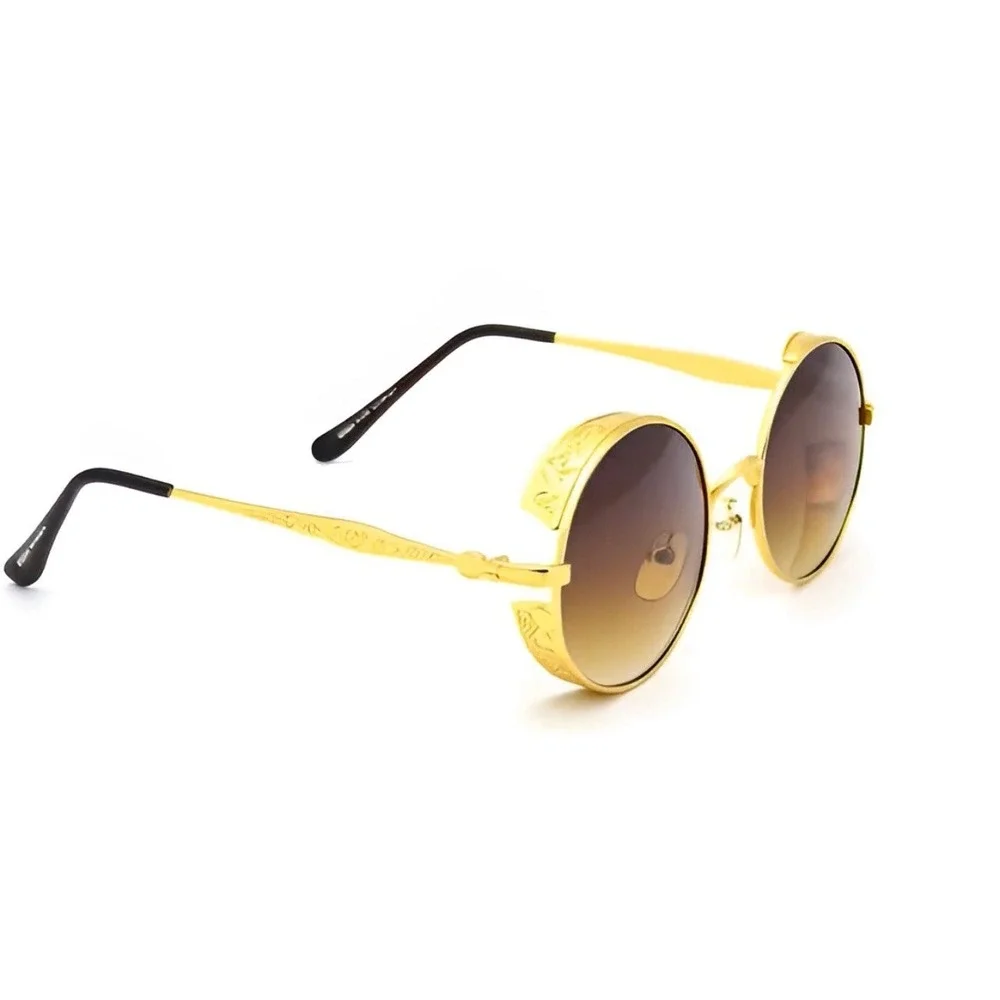 Brown Lens Sunglasses Fashion Cholo Style Retro UV400 Protection Men Lentes New‎